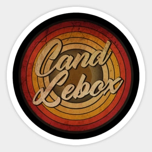 arjunthemaniac,circle retro faded Candlebox Sticker